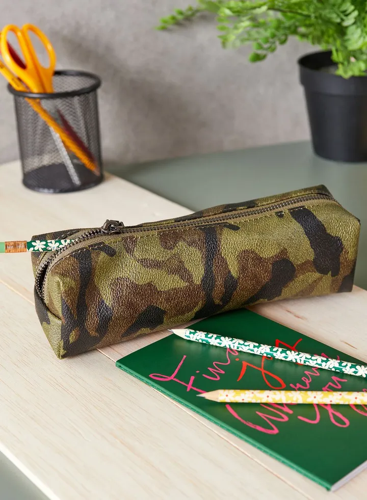 Camo Printed Pencil Case