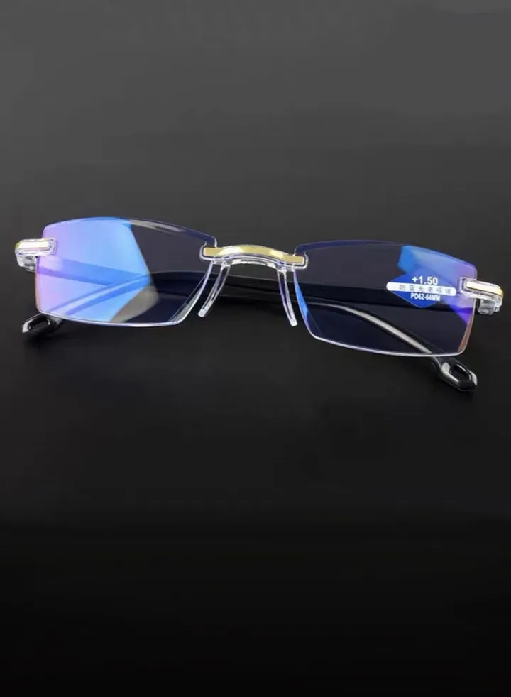 Frameless Reading Glasses Anti-Blue Light Resin HD Reading Glasses for the Elderly