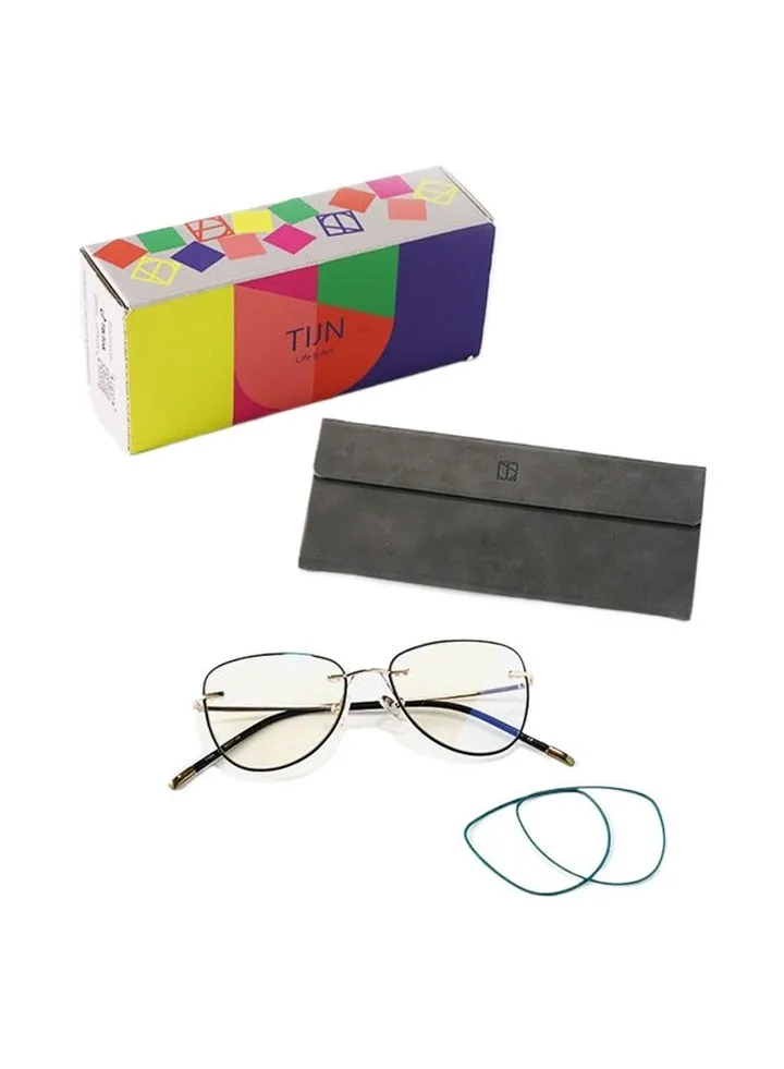 TIJN Anti Blue Light Glasses Classic Pilot Metal Frame Glasses