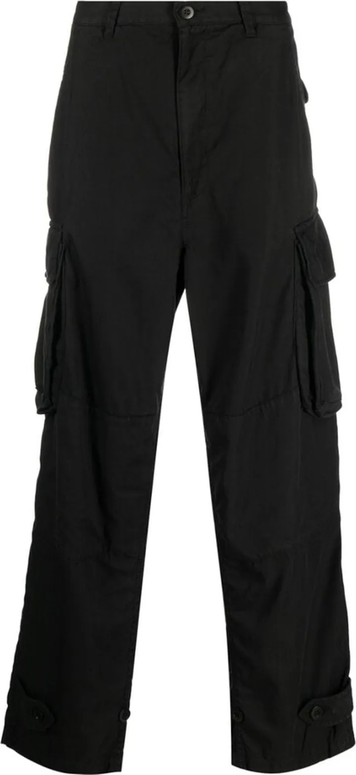 Wide-Leg Cargo Trousers