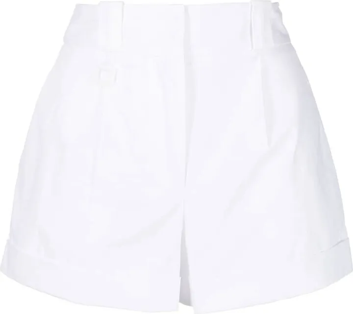 High-Waisted Cotton Shorts
