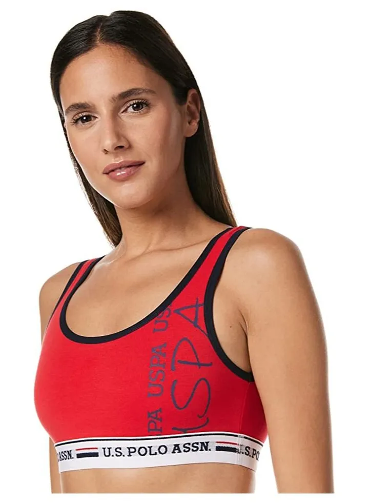 U.S. POLO ASSN. women's Style No. 66255 Lingerie Set, Red, 38