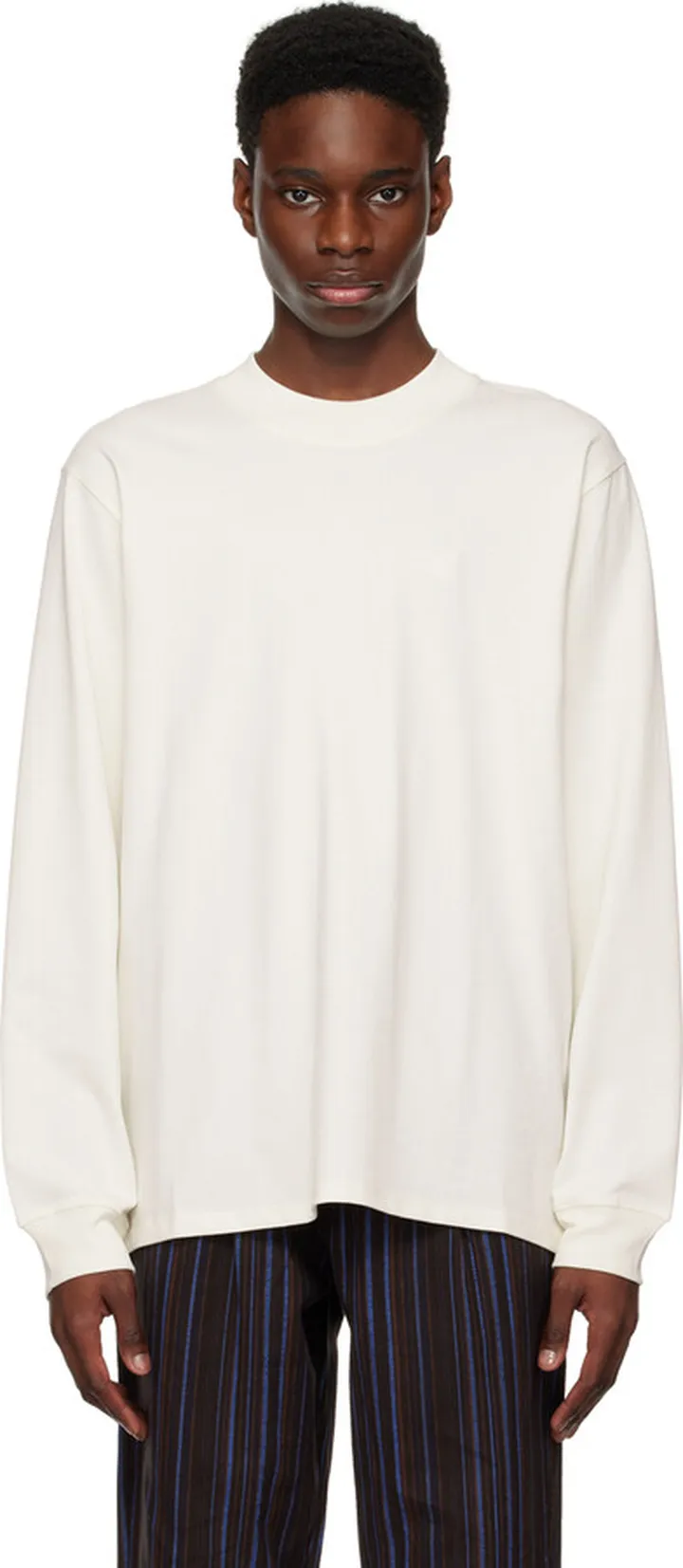 Saturdays NYC Beige DeKalb Long Sleeve T-Shirt