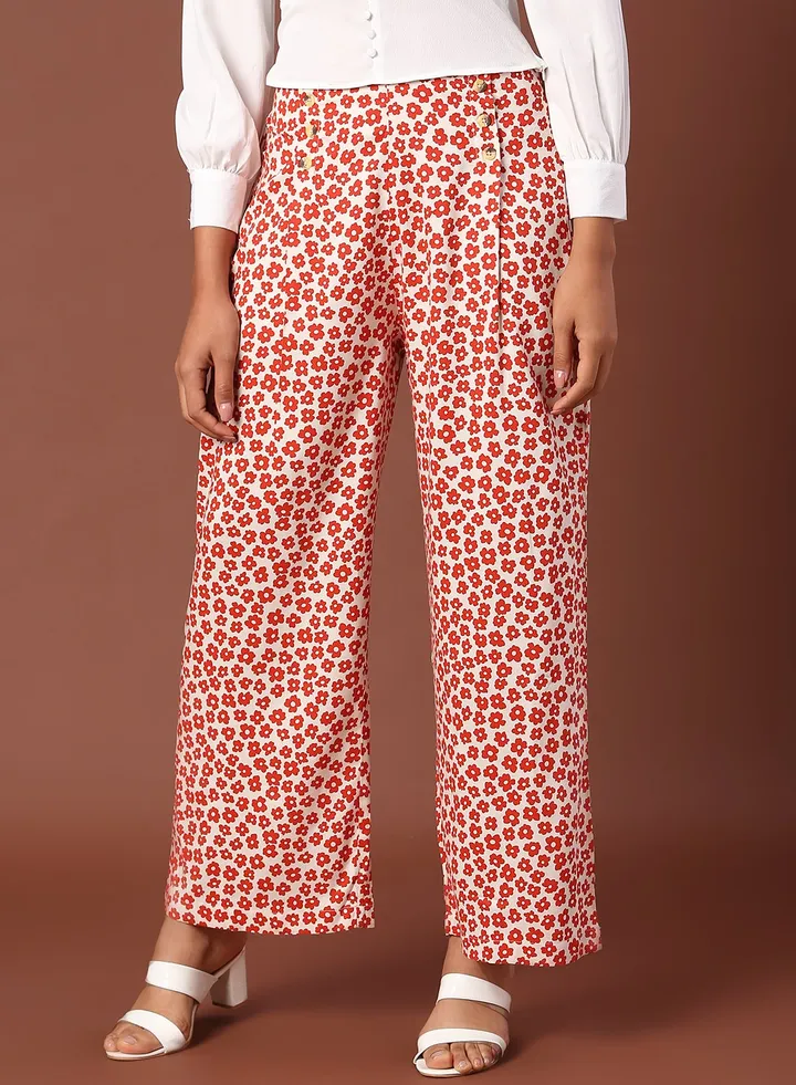 Casual Mid-Rise Pants Multicolour