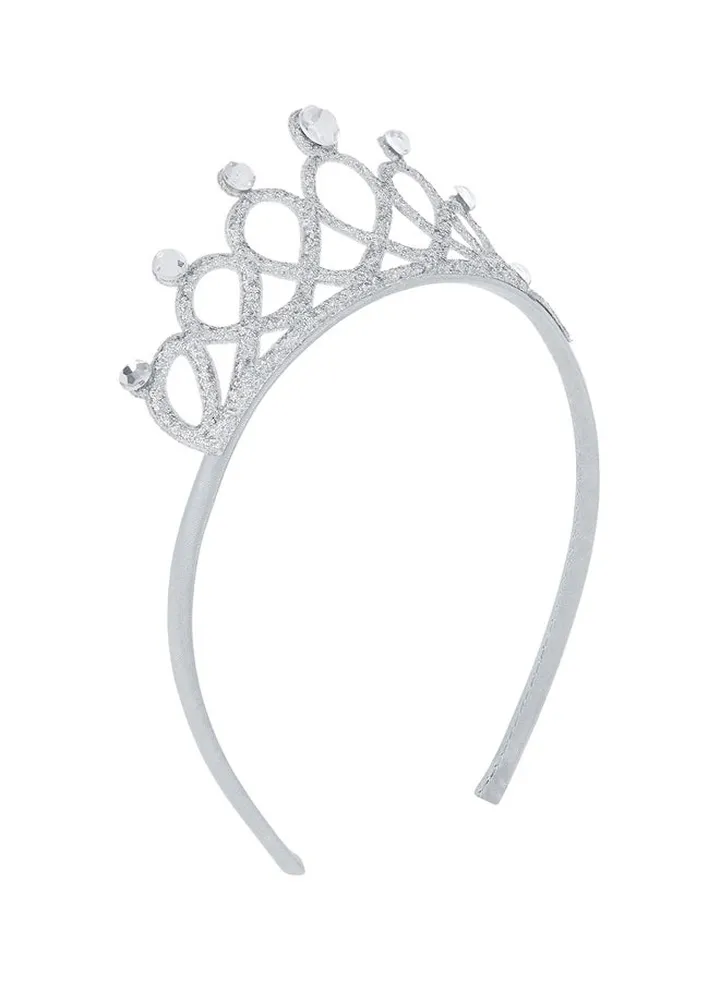 Pretty Princess Tiara Alice Hair Band Silver