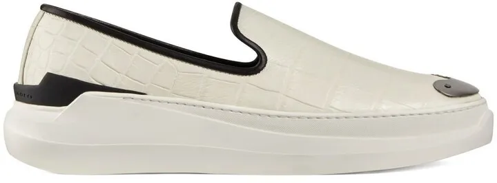Conley crocodile-embossed loafers