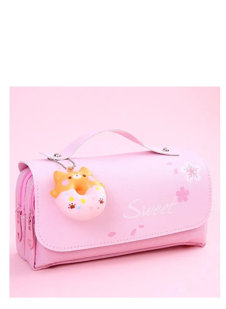 Decompression Storage Case, Large Capacity Multi-slot Compartment Zipper Bag of Study Stationery, Suitable School Office Use