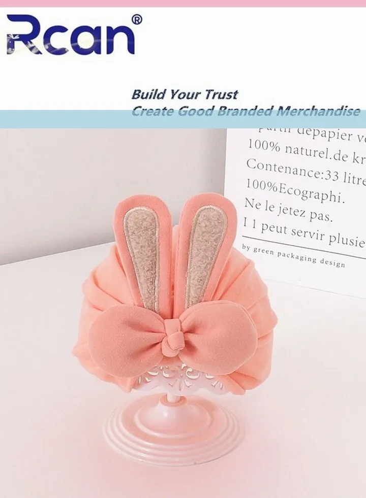 Newborn Cute Baby Fetal Cap Soft Warm Knitted Baby Hat Cotton 0-6 Months Pink