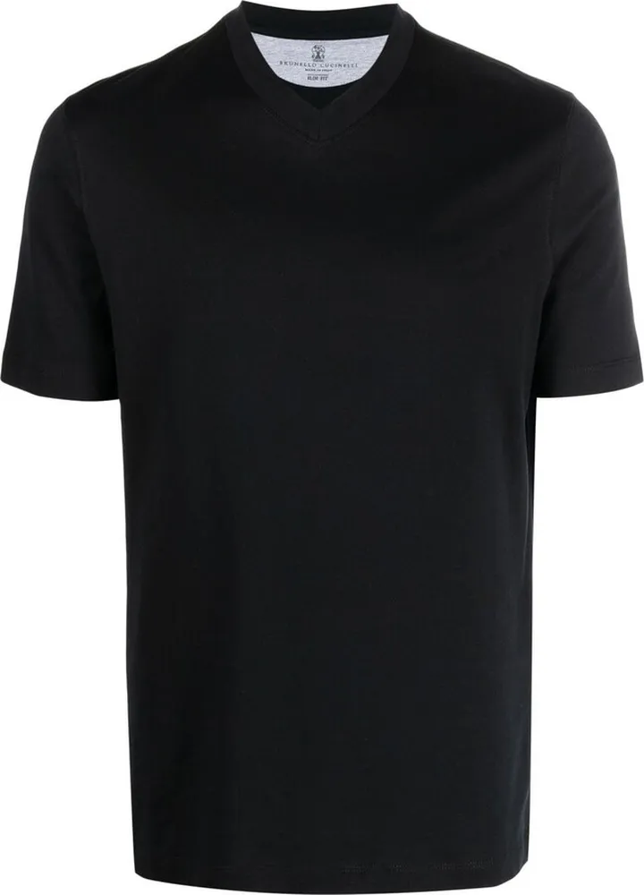 cotton V-neck T-shirt