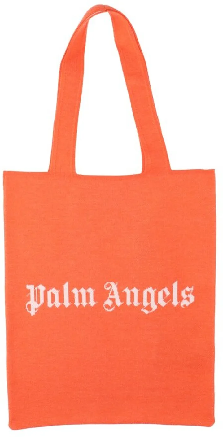 Palm Angels Logo Intarsia Open Top Tote Bag