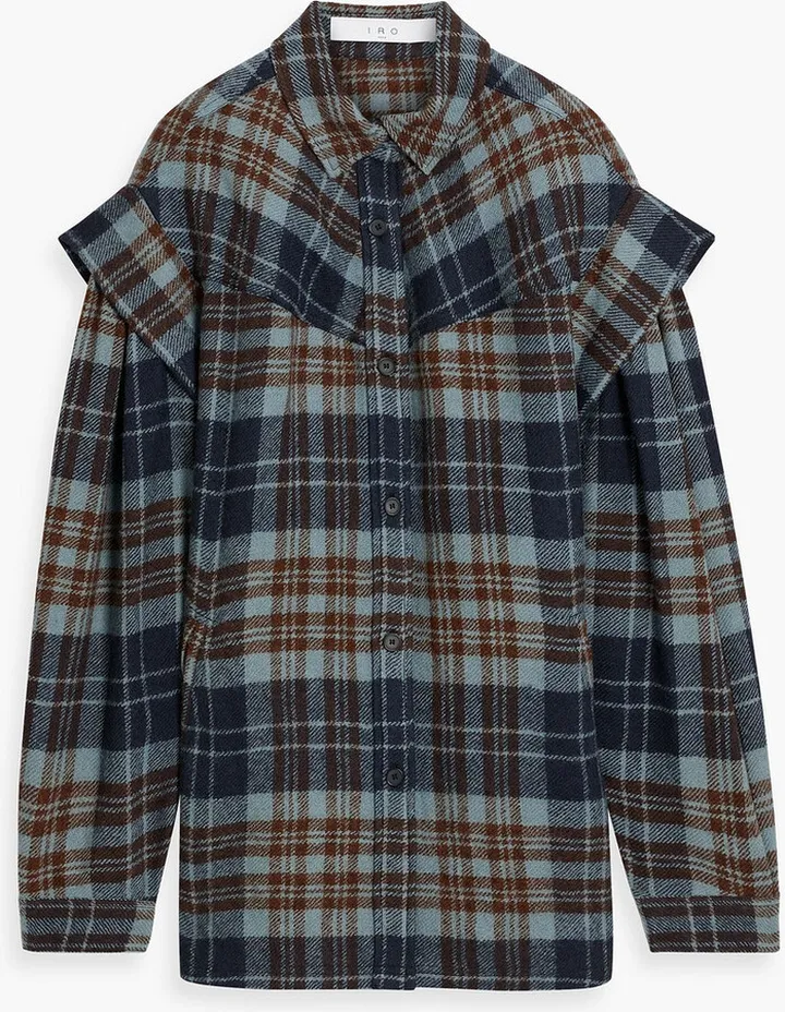 Gabyn checked wool-twill shirt
