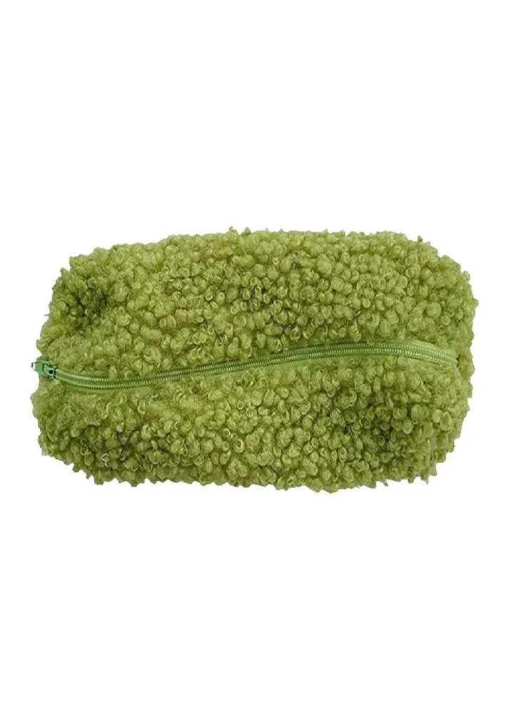 1pc Plush Pencil Case Student Pen Case Sundry Storage Bag Stationery Storage Bag