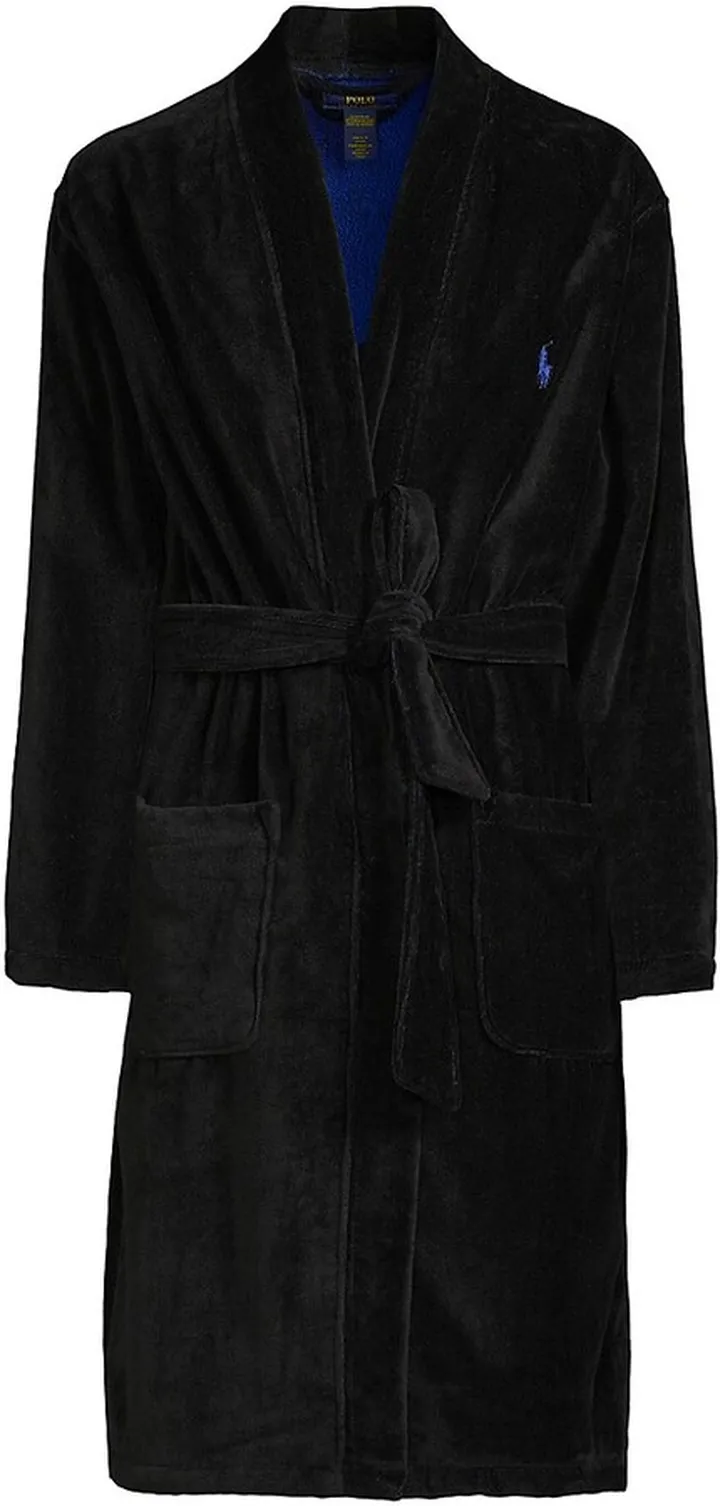 Velour Logo Robe