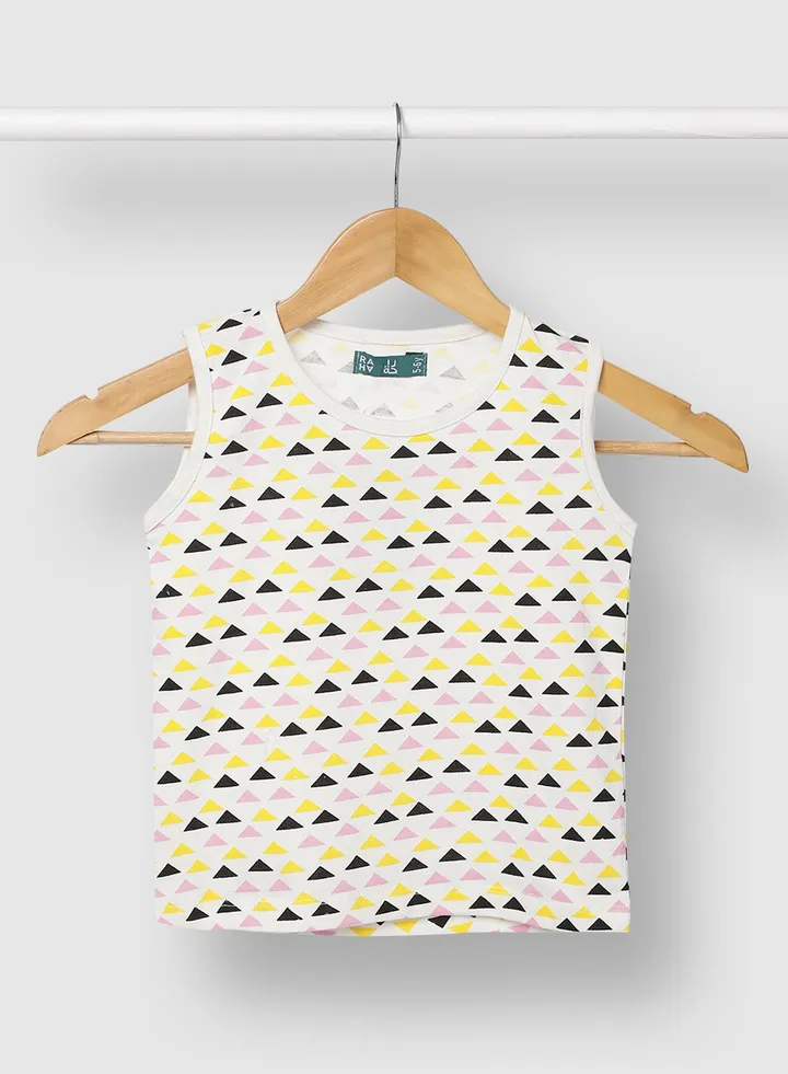 Casual Boys Groovy Trendy Printed T-Shirt Yellow