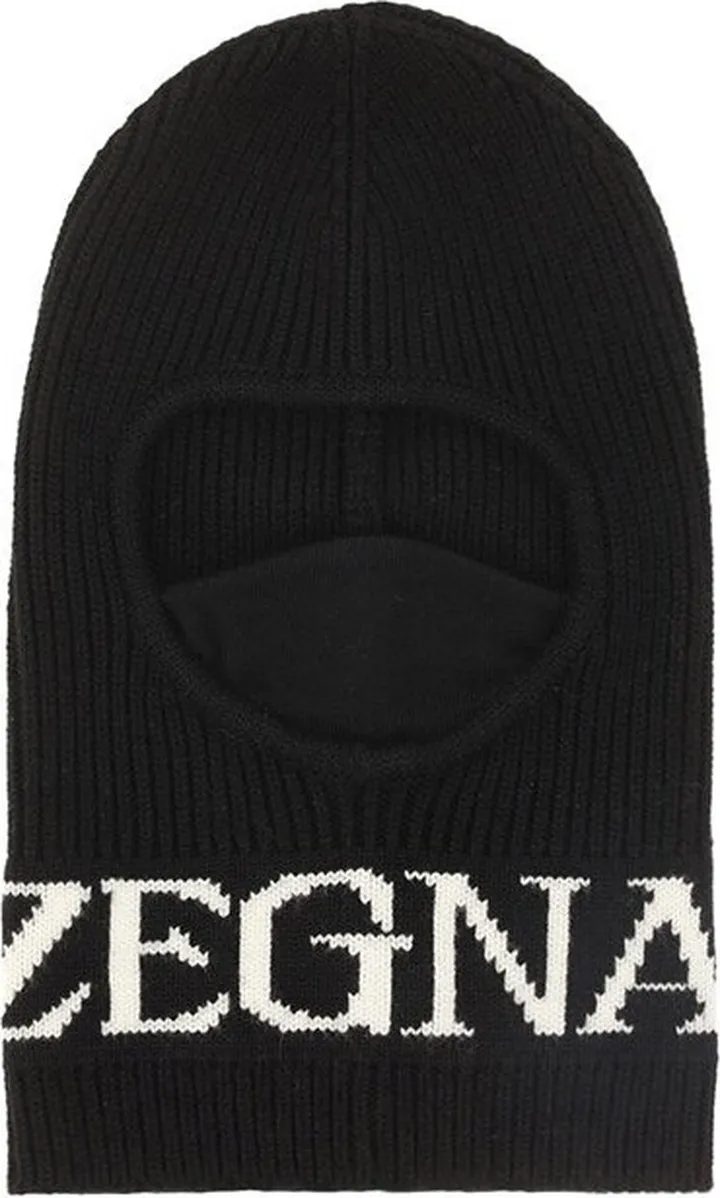 Ermenegildo Zegna Logo Intarsia Knitted Balaclava