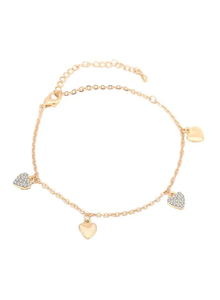 Hear Shape Metal Anklet