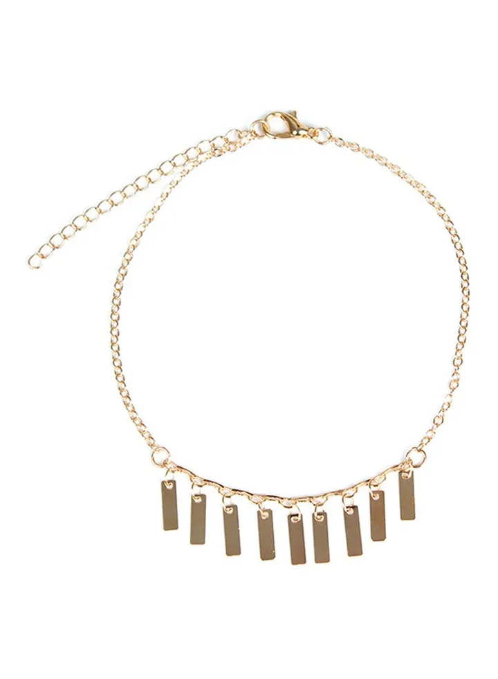 Metal Elegant Beaded Anklet