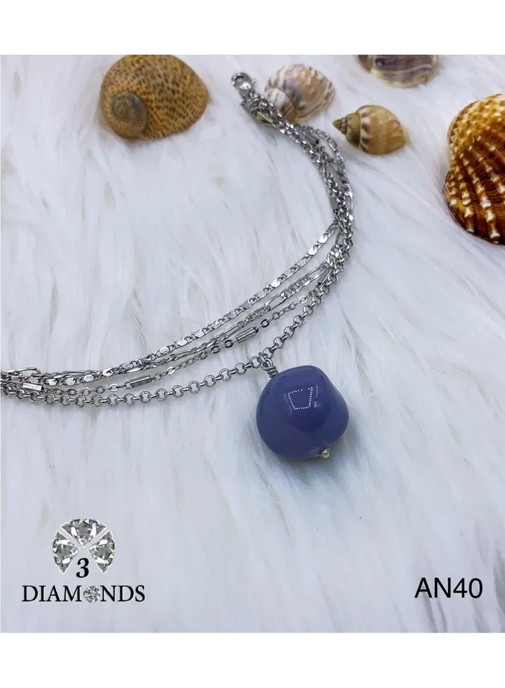 3Diamonds Anklets For Women Platinum Plated
