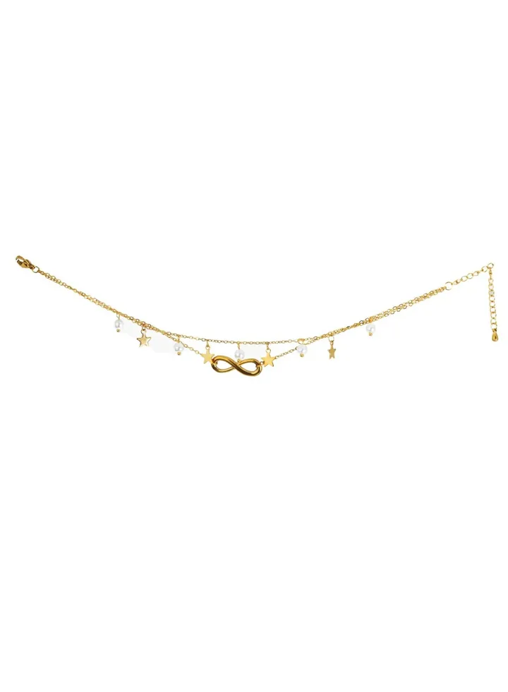 Arrow anklet for women made of beads