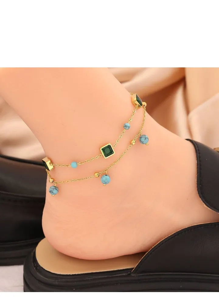 Arrow anklet for women made of beads