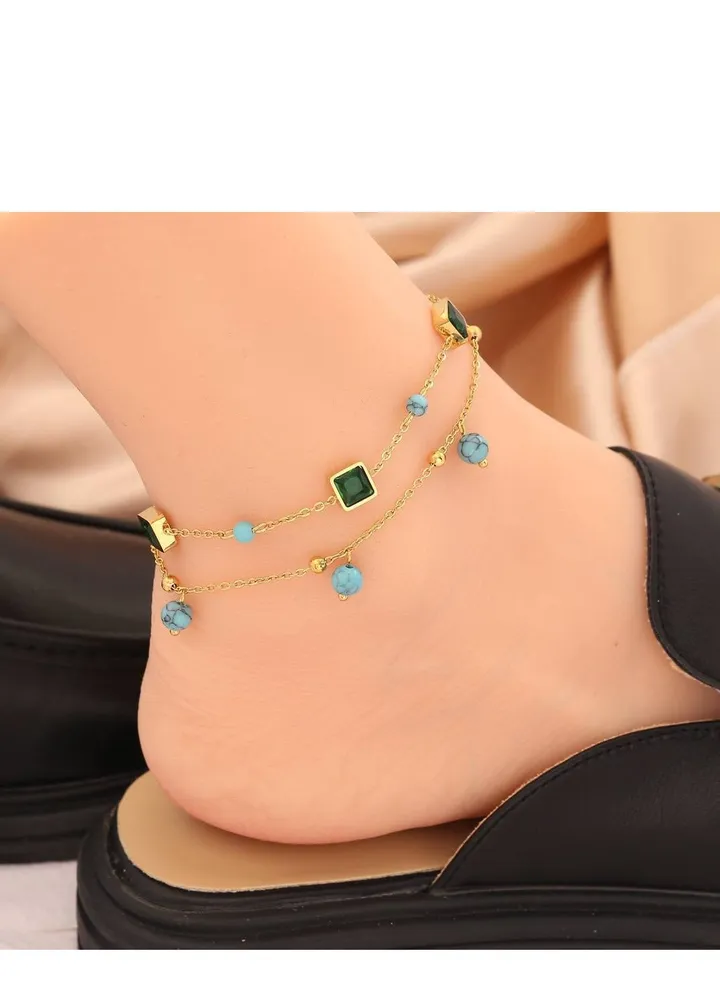 Arrow anklet for women made of beads