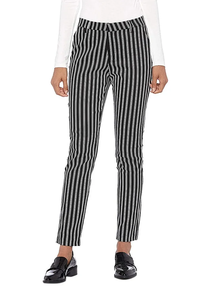 Striped Pants Black -White