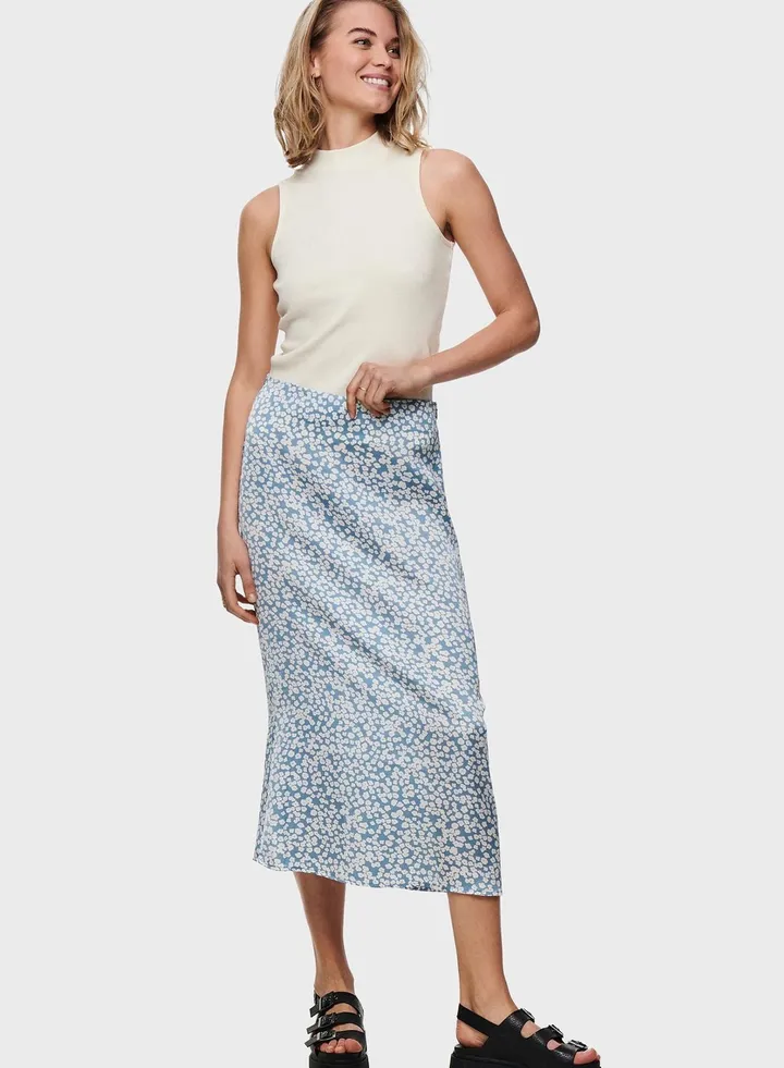 Printed Midi Skirt