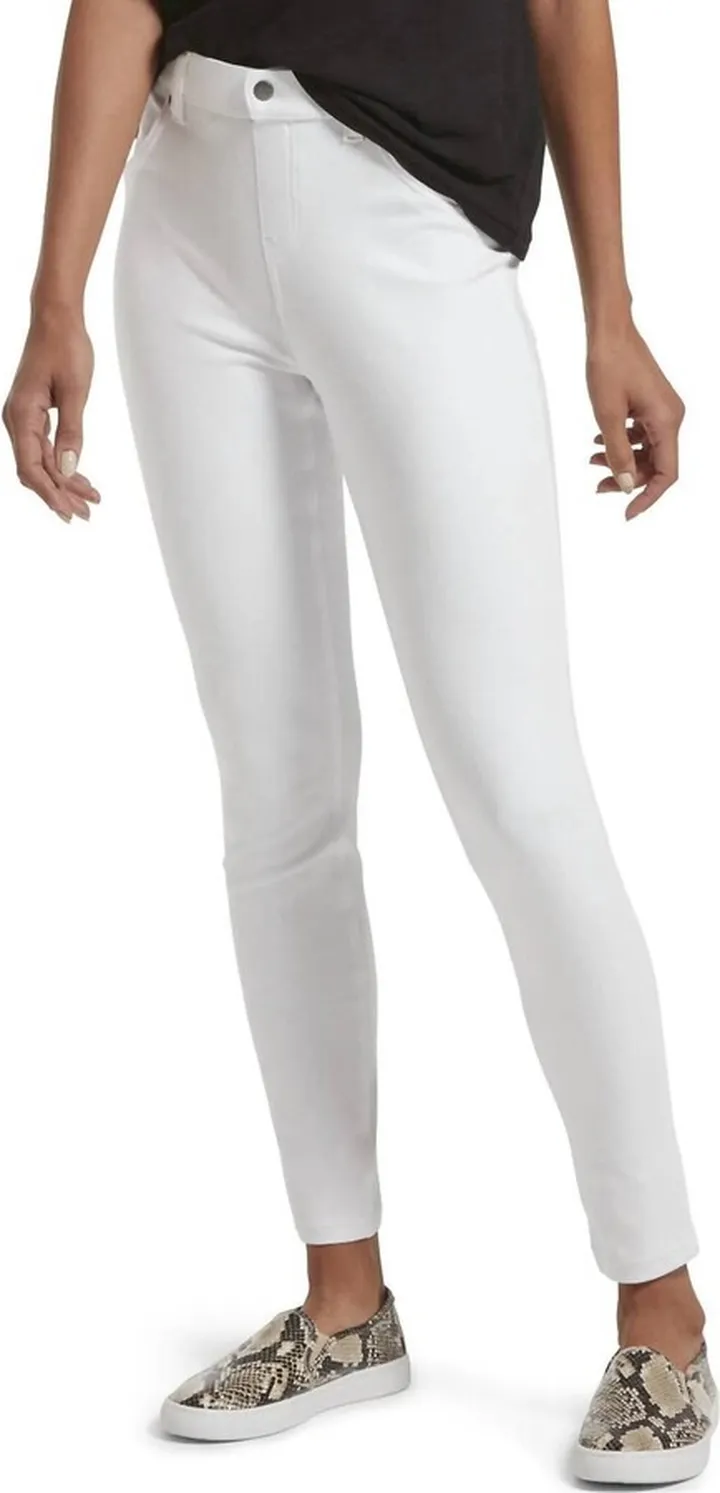 Women'S Ultra Soft High Waist Curvy Denim Leggings in White