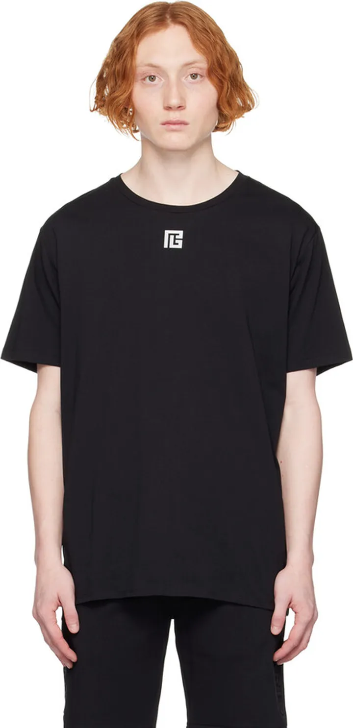 Balmain Black Reflective T-Shirt