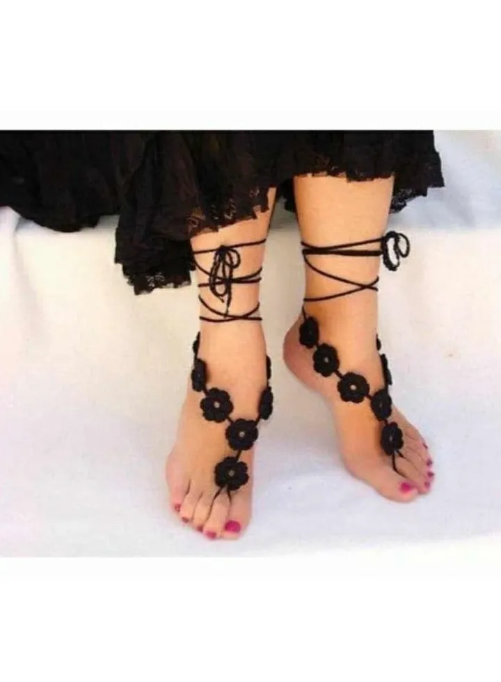 Women's crochet anklet