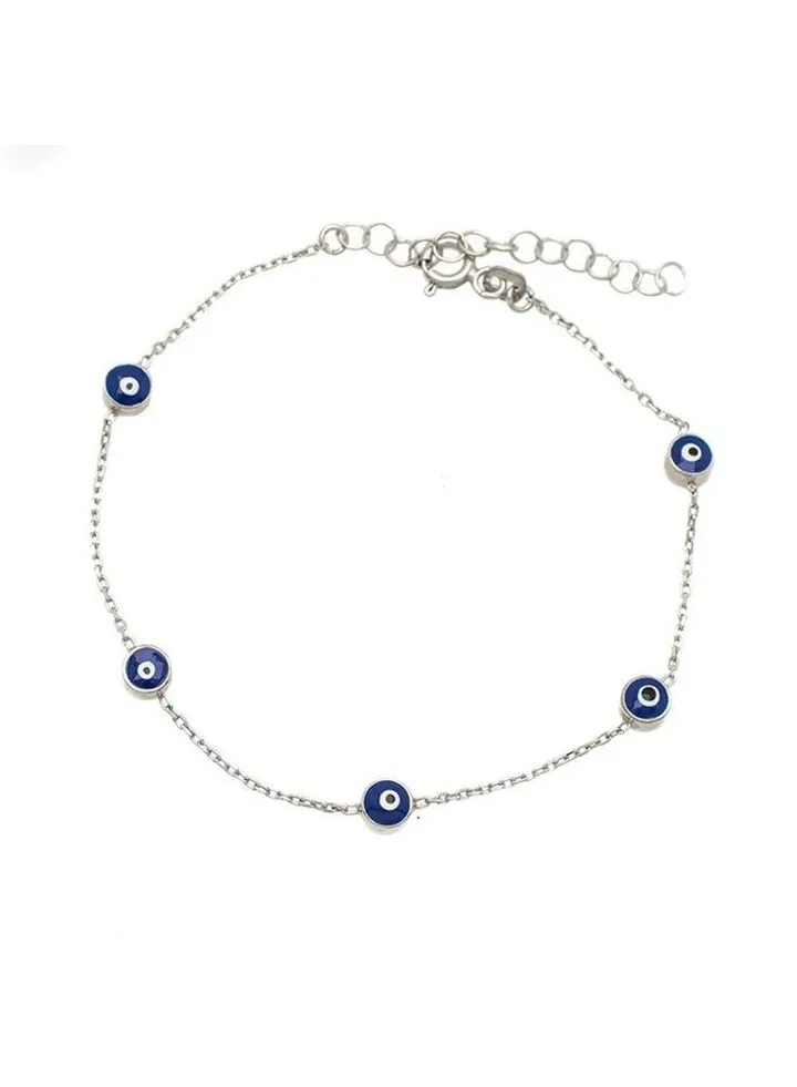 Silver Eye Anklet