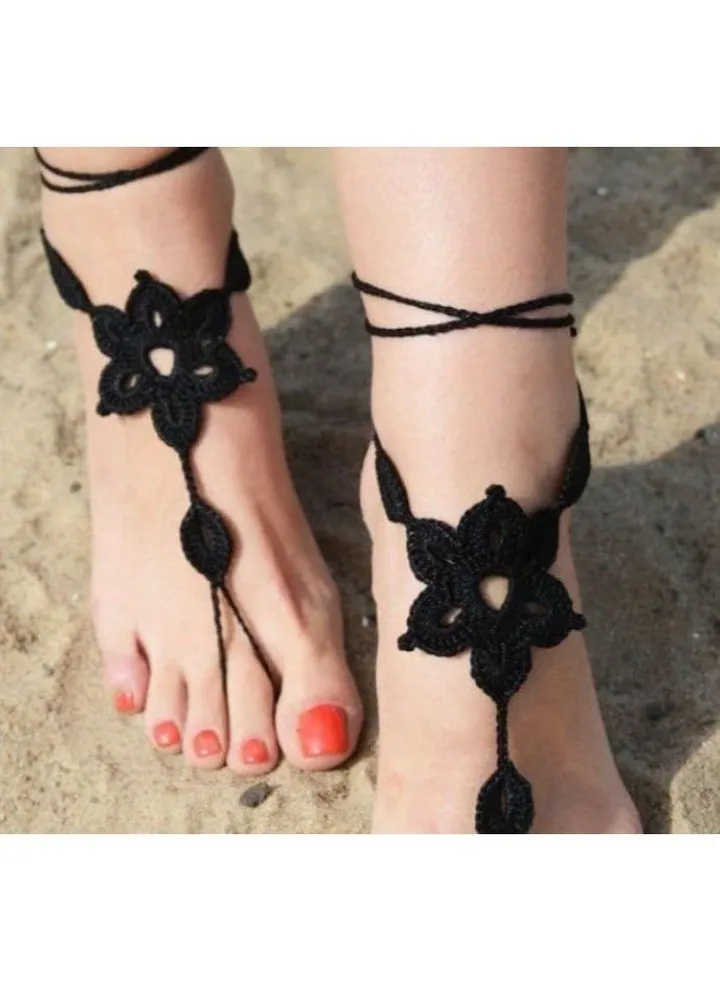 Women's crochet anklet