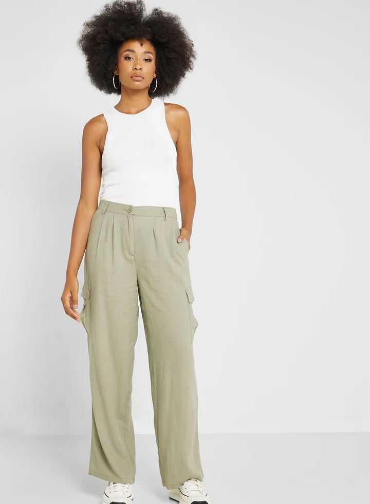 High Waist Cargo Pants