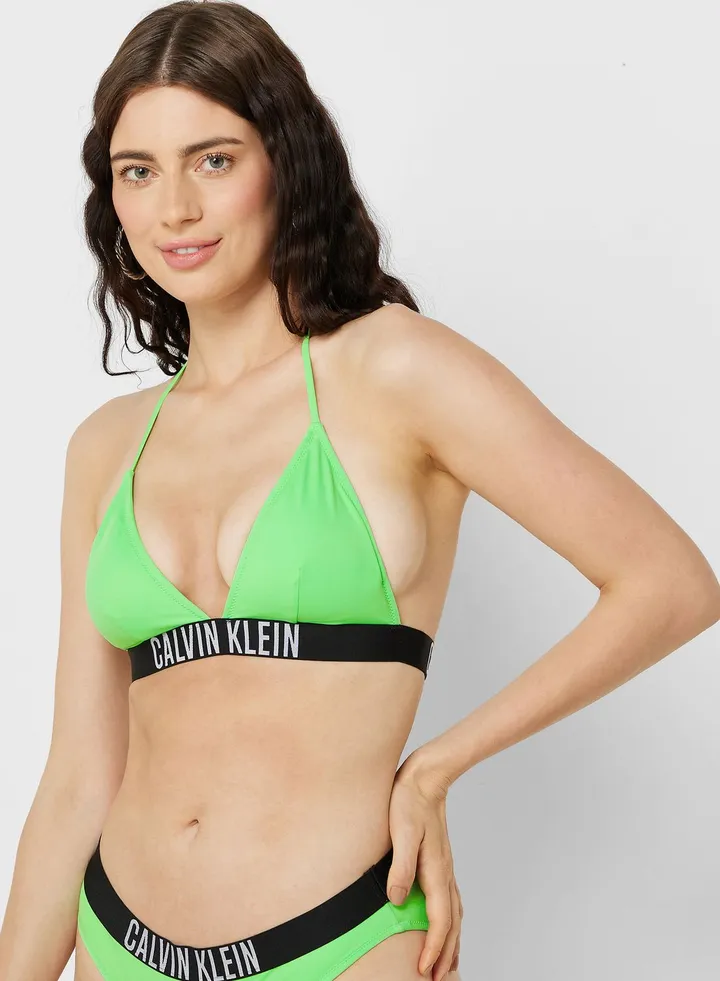 Logo Band Bikini Top