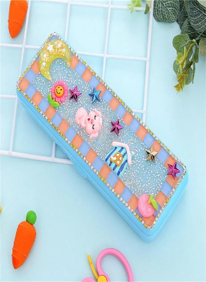 Diy Pencil Case Creative Paste Stationery Box Multi-Function Pencil Case