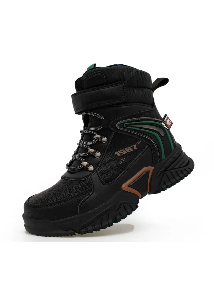 Lucky Kids Unisex Hiking Boots For Outdoor Walking Climbing Hiking with Non-Slip Antiskid For Little/Big Kids