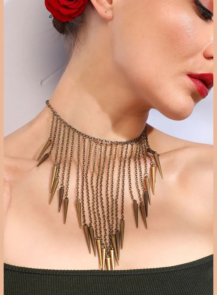 Gold Plated Designer Stone Party Necklace For Women