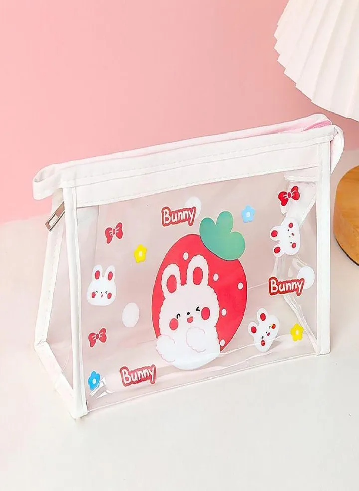 School Supplies Children Transparent Stationery Bag Pencil Pouch Pencil Bag Desktop Storage Bags