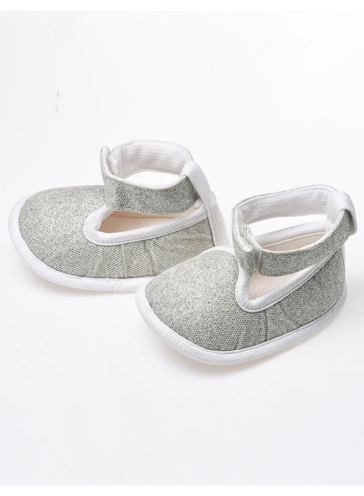 Glitter ankle straps unisex infant baby booties