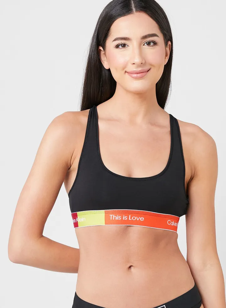 Logo Band Bikini Top
