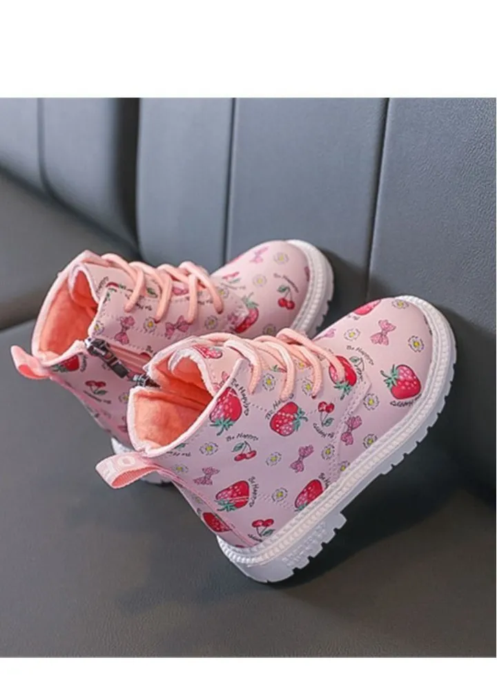 Children's warm boots red