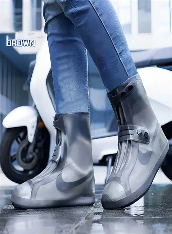 Children's Mid Tube Rain Boots Brown