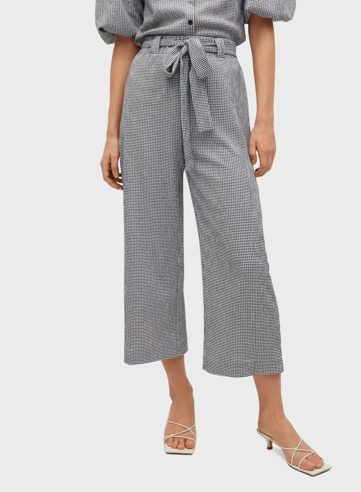 Wide Leg Pants Black/White
