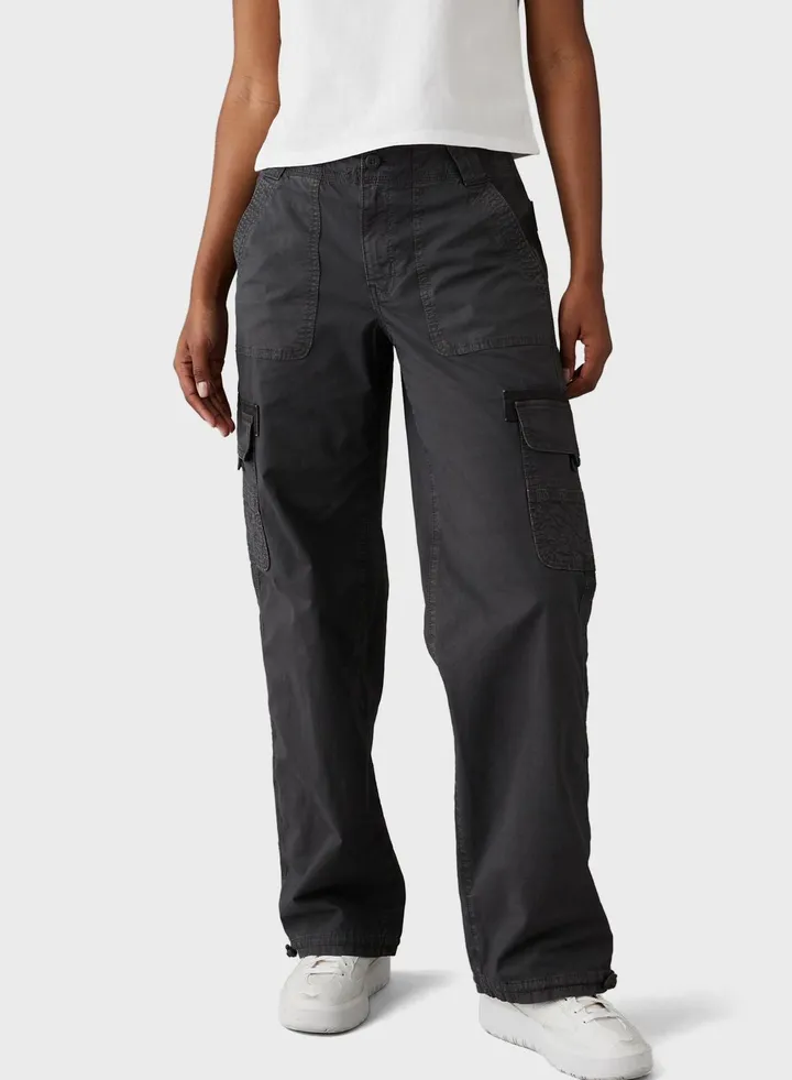 High Waist Baggy Cargo Joggers