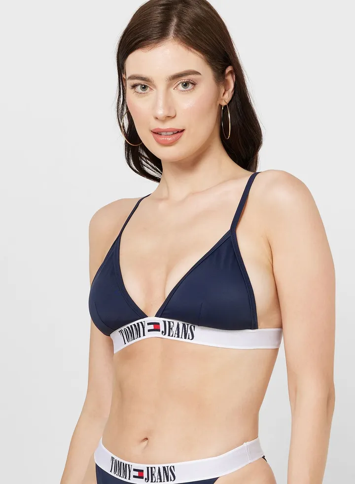 Logo Band Bikini Top