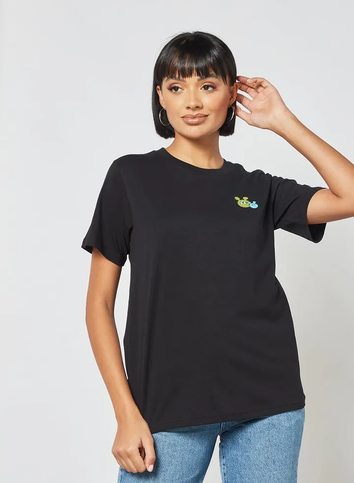 Logo Detail T-Shirt Black