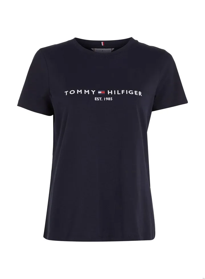 Women's Organic Cotton Logo T-Shirt, Navy