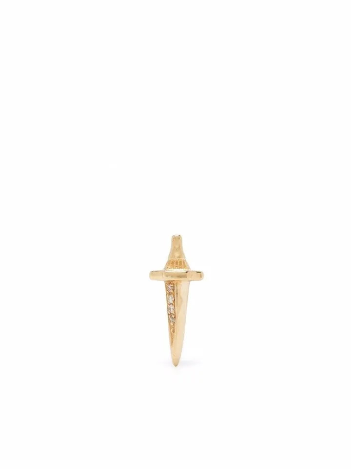 14kt yellow gold Dagger diamond stud earring