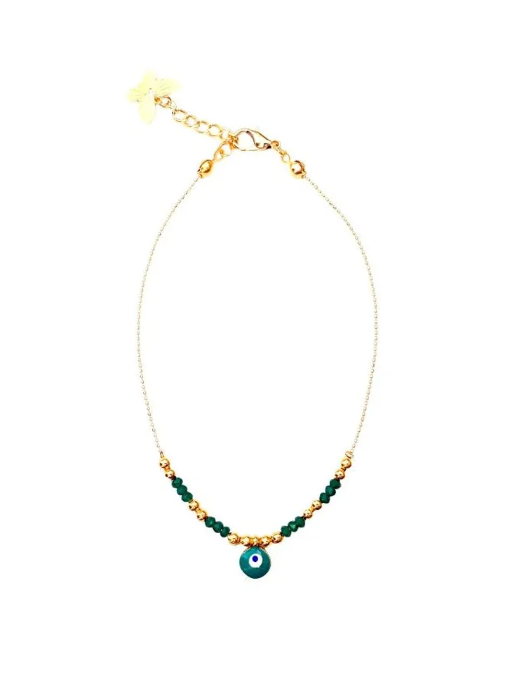 Gold Plated Beaded Anklet