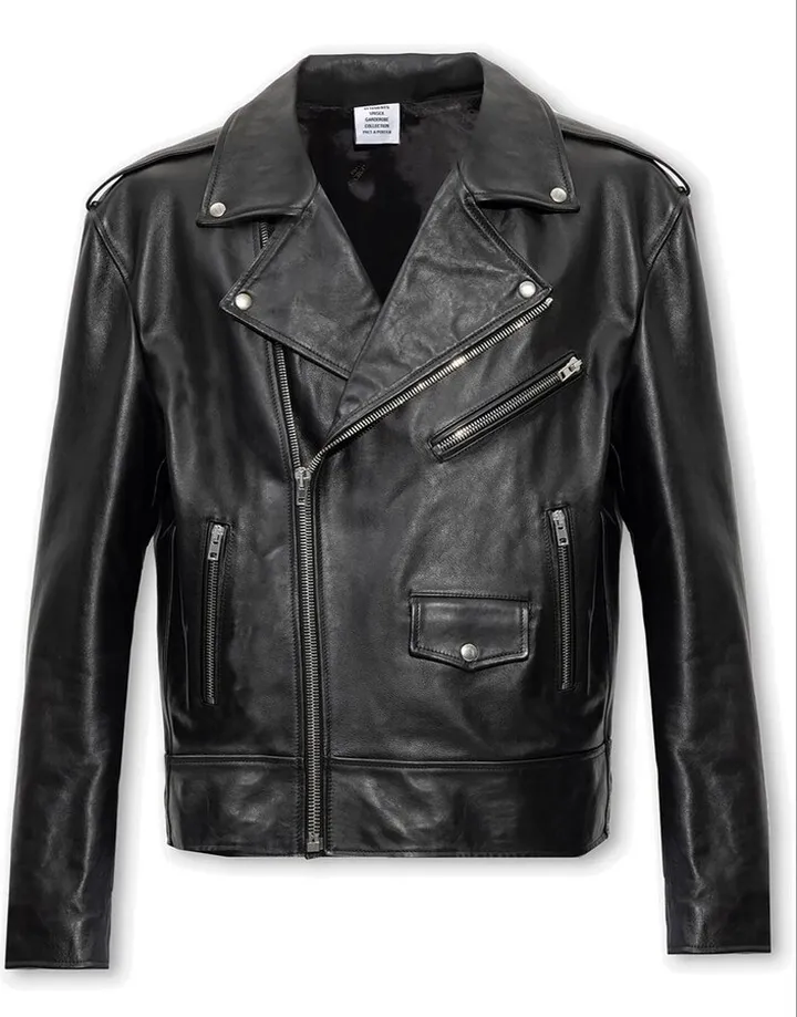 Vetements ZIp-Up Long-Sleeved Leather Jacket